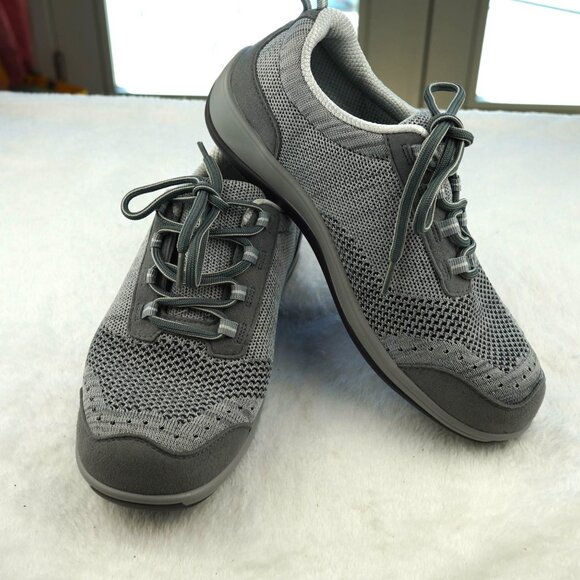 OrthoFeet Palma Gray Knit Sneakers Womens 7.5 Wide‎ Comfort Orthopedic Shoes - Picture 2 of 10